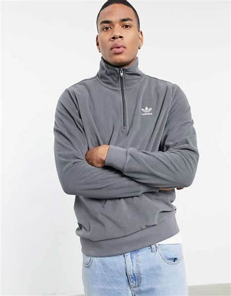 adidas sweatshirt herren grau reißverschluss|adidas sweatshirt grau.